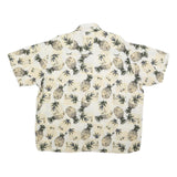 MUNSINGWEAR Mens Cream & Beige Hawaiian Shirt XL Pineapple Print Casual Rayon