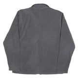 EDDIE BAUER Mens Grey Bomber Jacket L Polyester Blend Plain Zip Casual Outerwear