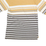 TIMBERLAND Mens Yellow & White Striped Short Sleeve Polo Shirt M Casual Cotton