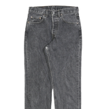 LEVI'S Womens Jeans Black Slim Straight Denim Medium W26 L30 Classic Style