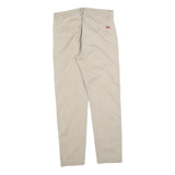 LEVI'S Mens Cotton Blend Slim Beige Trousers W29 L27 Casual Zip Closure