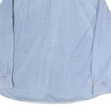 SCHMIDT Mens Blue Cotton Shirt XL Button Down Collar Casual Workwear