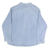 SCHMIDT Mens Blue Cotton Shirt XL Button Down Collar Casual Workwear