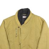 TRADERS Mens Beige Cotton Blend Button Jacket L Casual Lightweight Outerwear