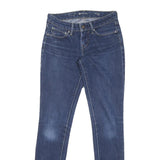LEVI'S Womens Slim Blue Denim Medium Wash Jeans W24 L30 Classic Zip Fastening