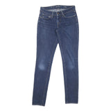 LEVI'S Womens Slim Blue Denim Medium Wash Jeans W24 L30 Classic Zip Fastening