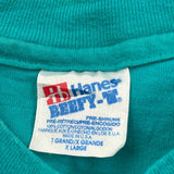 Basketball Tournament Hanes Single Stitch T-Shirt - XL Green Cotton