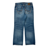 Bke Boot Cut Jeans - 33W 32L Blue Denim