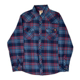 Dickies Checked Flannel Shirt - XL Blue Cotton