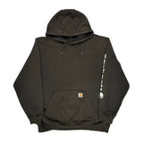 Carhartt Spellout Hoodie - XL Black Cotton