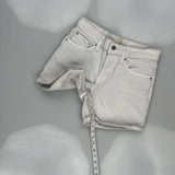 Levis Denim Shorts - 27W UK 8 White Cotton