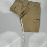 Wrangler Cargo Shorts - 34W 11L Khaki Cotton