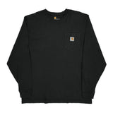 Carhartt Long Sleeve T-Shirt - Large Black Cotton