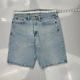 Wrangler Denim Shorts - 32W 10L Light Wash Cotton
