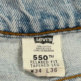 Levis Jeans - 33W 36L Light Wash Cotton