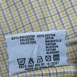 Southern Checked Short Sleeve Shirt - XL Yellow Polyester Blend