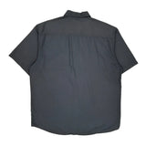 Quiksilver Short Sleeve Shirt - Large Grey Cotton