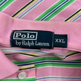 Polo By Ralph Lauren Striped Polo Shirt - 2XL Green Cotton