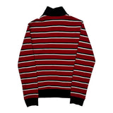 Polo By Ralph Lauren Striped 1/4 Zip - Large Black Cotton