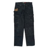 Wrangler Cargo Trousers - 32W 34L Black Cotton