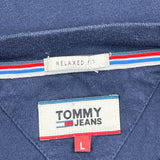 Tommy Jeans Graphic T-Shirt - Large Blue Cotton