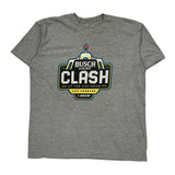 Busch Light Clash Nascar T-Shirt - Large Grey Cotton