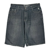 Lions Crest Denim Shorts - 36W 12L Grey Cotton Blend