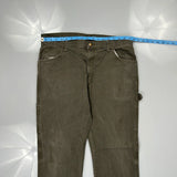 Dickies Carpenter Trousers - 35W 34L Grey Cotton