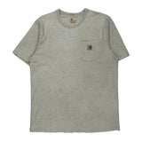 Carhartt T-Shirt - Large Grey Cotton