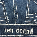 Unbranded Contrast Stitch Jeans - 35W US 10 Dark Wash Cotton