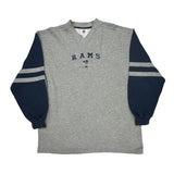Rams Nfl Football Sweatshirt - XL Gray Cotton Blend