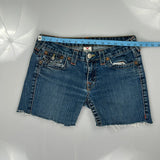 True Religion Denim Shorts - 30W UK 8 Blue Denim