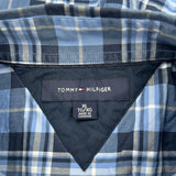Tommy Hilfiger Checked Short Sleeve Shirt - XL Blue Cotton