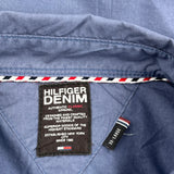Authentic Classic Apparel Hilfiger Denim Short Sleeve Shirt - XL Blue Cotton