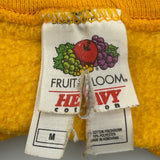 Blank Fruit Of The Loom Sweatshirt - Medium Yellow Polyester