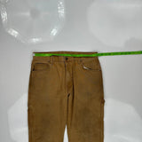 Dickies Carpenter Pants - 33W 32L Brown Cotton