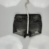 True Religion Denim Shorts - 29W UK 10 Grey Cotton