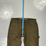 Dickies Carpenter Trousers - 34W 30L Green Cotton
