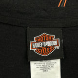 Harley Davidson Graphic Long Sleeve T-Shirt - Large Black Cotton
