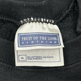 Fruit Of The Loom Blank Sweatshirt - XL Black Cotton Blend