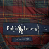 Ralph Lauren Checked Shirt - Large Red Cotton