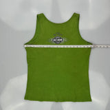 Harley Davidson Graphic Tank Top - Large Green Cotton