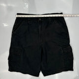 Aeropostale Cargo Shorts - 34W 10L Black Cotton