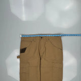 Wrangler Cargo Carpenter Trousers - 36W 32L Brown Cotton