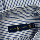 Ralph Lauren Striped Shirt - Large Blue Cotton