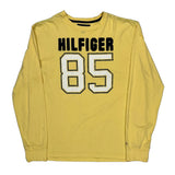 Tommy Hilfiger Long Sleeve T-Shirt - Large Yellow Cotton
