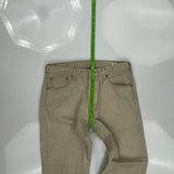 501 Levis Jeans - 33W 30L Beige Cotton