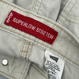 Levis Flared Jeans - 32W UK 10 Grey Cotton Blend