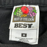 Moose Head Fruit Of The Loom Single Stitch T-Shirt - Medium Black Cotton Blend