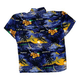 Unbranded Hawaiian Shirt - XL Blue Cotton